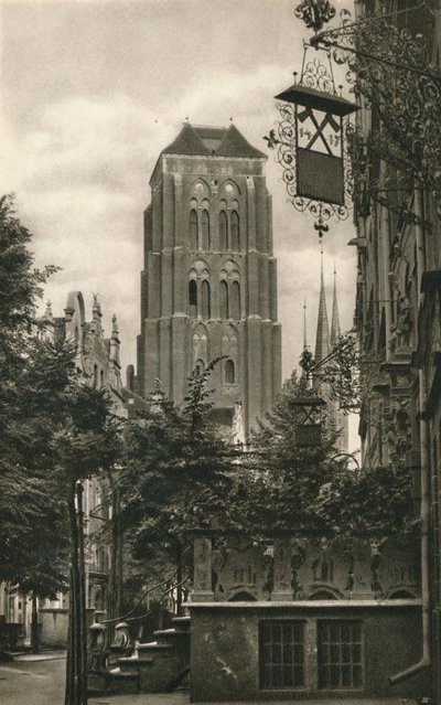 Gdansk. Jopengasse - Marienkirche, 1931 tekijältä Kurt Hielscher