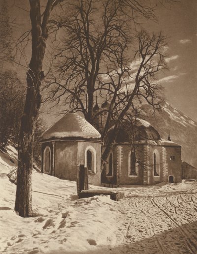 Loretto-kappeli lähellä Oberstdorfia; Loretto-kappeli lähellä Oberstdorfia (m/w kuva) tekijältä Kurt Hielscher