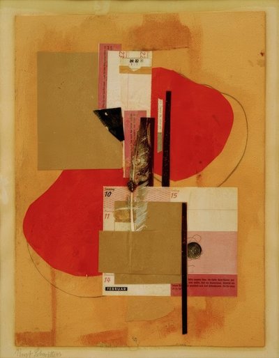 2 punaista täplää tekijältä Kurt Schwitters