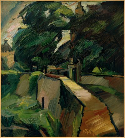 Maisema Opherdicke / Gutshof Opherdicke tekijältä Kurt Schwitters