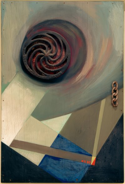 Merz kuva ketjulla tekijältä Kurt Schwitters