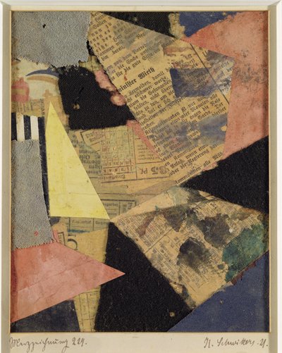 Merzin piirustus 229, 1921 tekijältä Kurt Schwitters