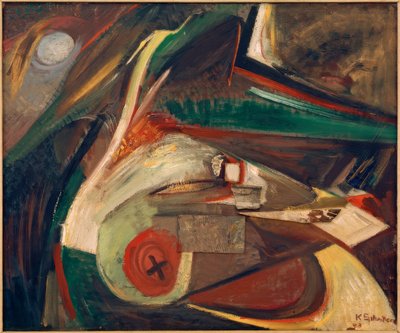 Nimetön (abstrakti kuva) tekijältä Kurt Schwitters