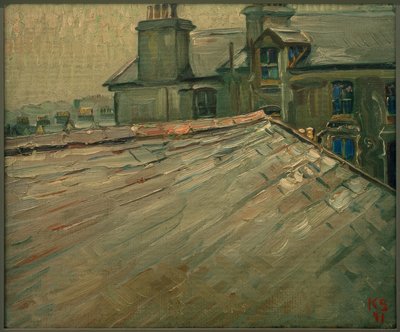 Nimetön (talojen katot Douglasissa, Mansaarella) tekijältä Kurt Schwitters