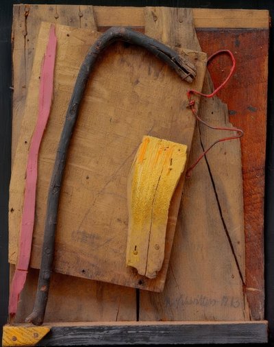 Nimetön (Merz kuva pinkki-keltainen) tekijältä Kurt Schwitters