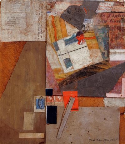 Ohne Titel (Y.M.C.A. virallinen lippu Kiitos) tekijältä Kurt Schwitters
