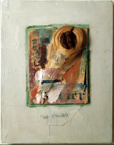 Kurt Schwittersin (1887-1948) päärynäkollaasi 1938 Yksityinen kokoelma tekijältä Kurt Schwitters