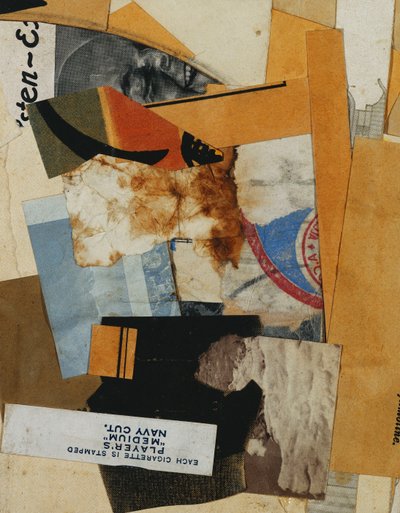 Pelaajat "Medium" Navy Cut, 1935 tekijältä Kurt Schwitters