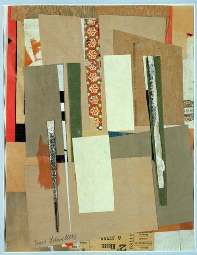 Rautatie, 2. luokka, 1923 tekijältä Kurt Schwitters