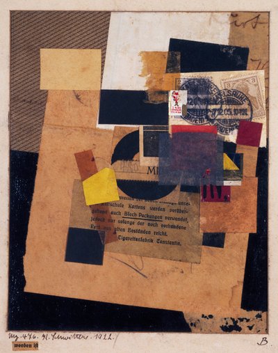 "Worden ist" 1922 (kollaasi) tekijältä Kurt Schwitters