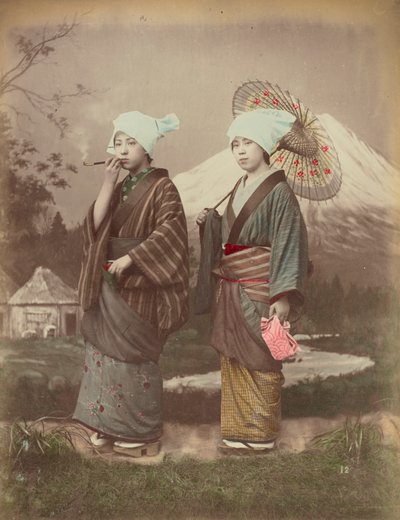 Japanilaisia matkailijoita, noin 1880 tekijältä Kusakabe Kimbei