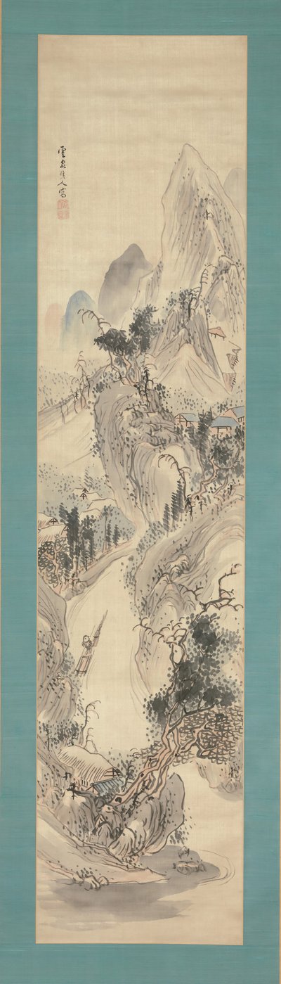 Maisema, 1700-1800-luku. tekijältä Kushiro Unsen