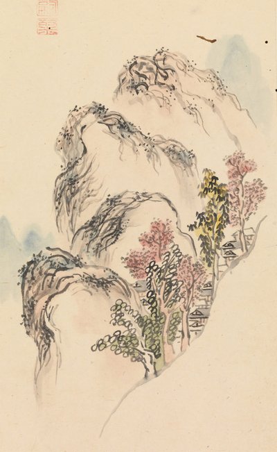Maisemamaalausten albumi, 1700-luvun loppu. tekijältä Kuwayama Gyokushu