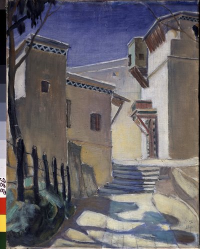 Kasbah (Casbah), Alger (Casbah, Algiers) - Kuzma Sergeevich Petrov Vodkin (Petrov-Vodkin) maalaus (Kouzma Petrov Vodkine) (Petrov-Vodkine) (1878-1939), öljy kankaalle tekijältä Kuzma Sergeevich Petrov Vodkin