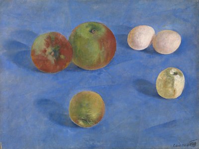Asetelma. Omenat ja munat, 1921 tekijältä Kuzma Sergeevich Petrov Vodkin