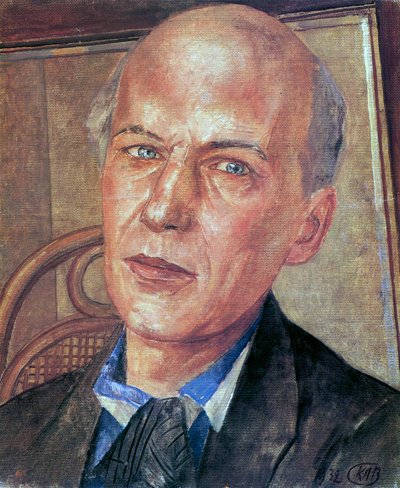 Runoilija Andrei Belyn muotokuva, 1880-1934, 1932. tekijältä Kuzma Sergeyevich Petrov Vodkin