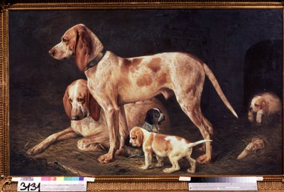 Dianan perhe. Aleksanteri Kirillovitš Gorbunovin (1855-1912) maalaus, öljy kankaalle tekijältä Kyrill Antonovitch Gorbunov