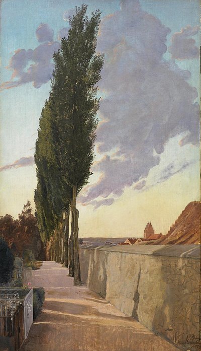 Maisema poppelien kanssa. Syyskuun ilta tekijältä Laurits Andersen Ring