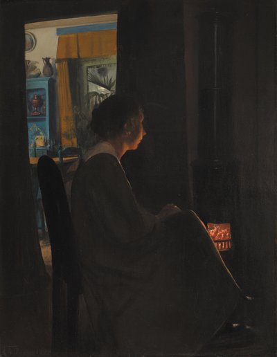 Iltahämärä. Taiteilijan vaimo tekijältä Laurits Andersen Ring
