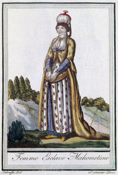 Muhammedilainen orjanainen - J. Grasset St Sauveurin "" Encyclopédie des voyages -kirjassa, toim. Deroy, Pariisi tekijältä L.F. Labrousse
