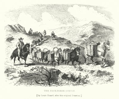 Pack-Horse Convoy (kaiverrus) tekijältä L. Huard