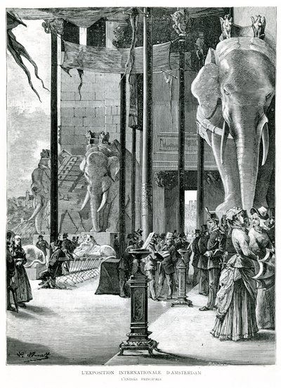 Sisäänpääsy Amsterdamin kansainväliseen näyttelyyn tekijältä L. Mariette