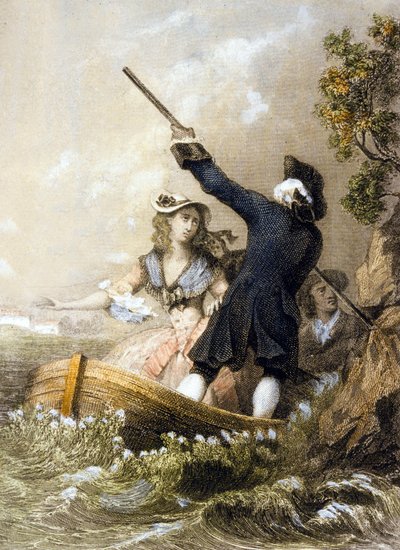 Kuvitus teoksesta "Julie or the New Heloise", n. 1852 tekijältä Lacour Lastudier