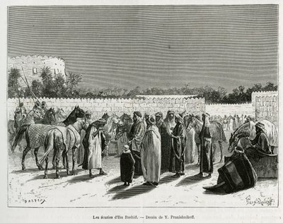 Emir Muhammad Ibn Abdullah Al Rashidin tallit, kuvitus teoksesta "Pyhiinvaellus Nejdiin, arabirodun kehtoon", julkaistu Edouard Chartonin johtamassa World Tourissa tekijältä Lady Anne Blunt