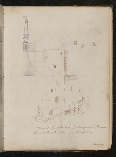 Pöytäjalan tutkimus, arkkitehtoninen tutkimus, ?Tour de la glacine - avignon - Ranska tekijältä Lady Butler