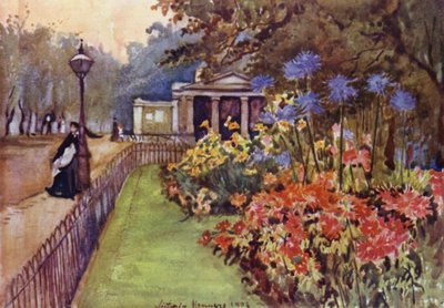 Autumn Beds, Hyde Park (litografia de color) finlandès tekijältä Lady Victoria Marjorie Harriet Manners