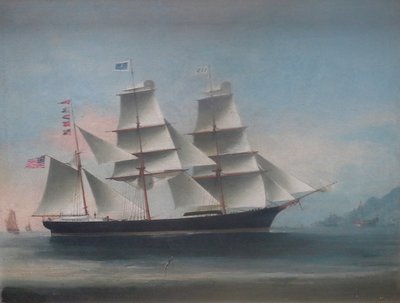 Barakka Dioscuren saapuu Hongkongiin, 1885, tekijä Lai Sung tekijältä Lai Sung