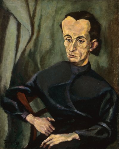 Muotokuva Lajos Kassakista (1887-1967), Tihanyi, Lajos (1885-1938). Öljy kankaalle tekijältä Lajos Tihanyi