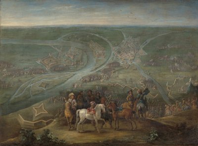 Ranskalaiset komentajat Rheinbergin piirityksessä, 1672 tekijältä Lambert de Hondt (II)