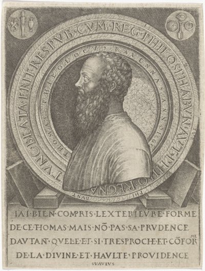 Portree van filologi Thomas van Ravenna tekijältä Lambertus Suavius