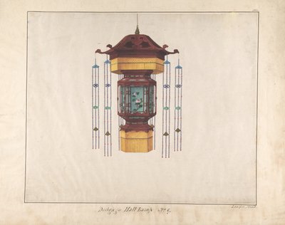 Suunnittelu Hall-valaisimelle nro 9, n. 1845. tekijältä Lamqua