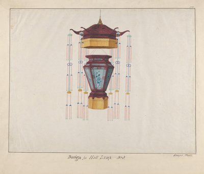 Hallivalaisimen suunnittelu, n. 1800-1810. tekijältä Lamqua