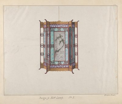 Hallivalaisimen suunnittelu, n. 1800-1810. tekijältä Lamqua