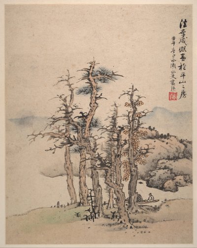 Maisemat Song- ja Yuan-mestarien perässä, 1642. tekijältä Lan Ying