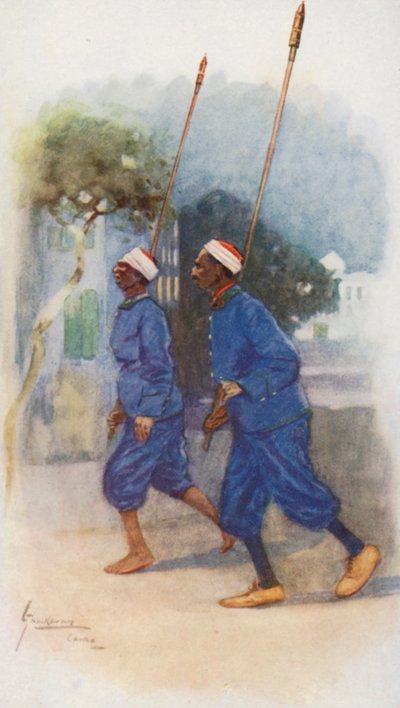 Egyptin kansa: Illi walla el Lumad (värilitografia). tekijältä Lance Thackeray