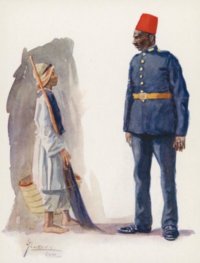 Egyptin kansa: Ascari Balis wa waled (värilitografia). tekijältä Lance Thackeray
