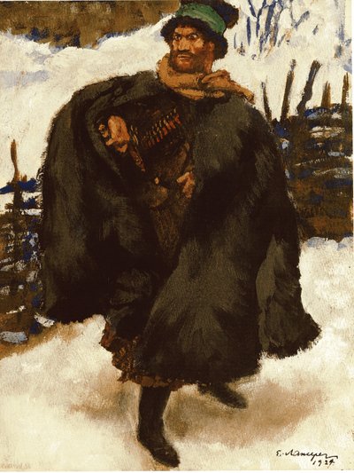 Kuvitus Leo Tolstoin romaaniin Hadji Murad, 1924 tekijältä Lanceray