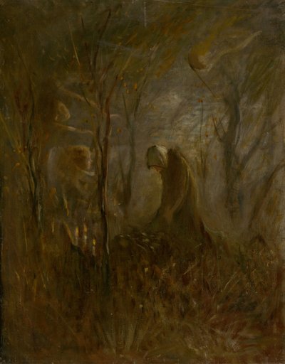 Rukous haudan yli, 1895. tekijältä Laszlo Mednyanszky