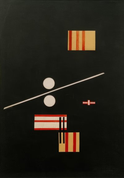 Kollaasi auf schwarzem Grund tekijältä Laszlo Moholy Nagy