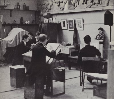 Piirustuskoulu, Eton (m/w kuva) tekijältä Laszlo Moholy Nagy