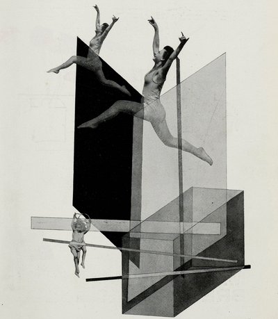 Ihmismekaniikka monimuotoisuus. Bauhausin näyttämöltä Bauhausin näyttämö, 1925. tekijältä Laszlo Moholy Nagy