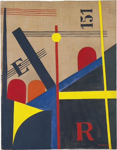 Suuri rautatien maalaus, 1920 tekijältä Laszlo Moholy Nagy