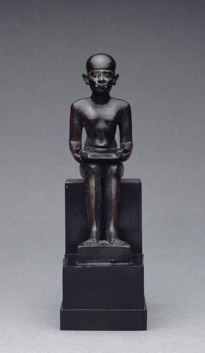 Imhotepin (n. 2635-2595 eKr.) hahmo (pronssi) tekijältä Late Period Egyptian