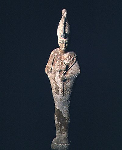Gessolla peitetty puinen Osiriksen hahmo, Saite-kausi, 664-525 eKr. (puu & gesso) tekijältä Late Period Egyptian