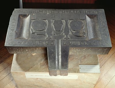 Votiivipöytä Hor-ir-aa, Saite (basaltti) tekijältä Late Period Egyptian
