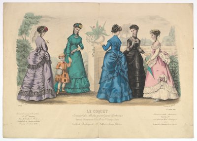 Le Coquet, nro 22, Journal des Modes Spécial pour Couturières, 1. heinäkuuta 1869. tekijältä Laure Noel